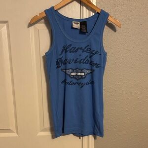 Harley-Davidson Ribbed Blue Tank Top size Large